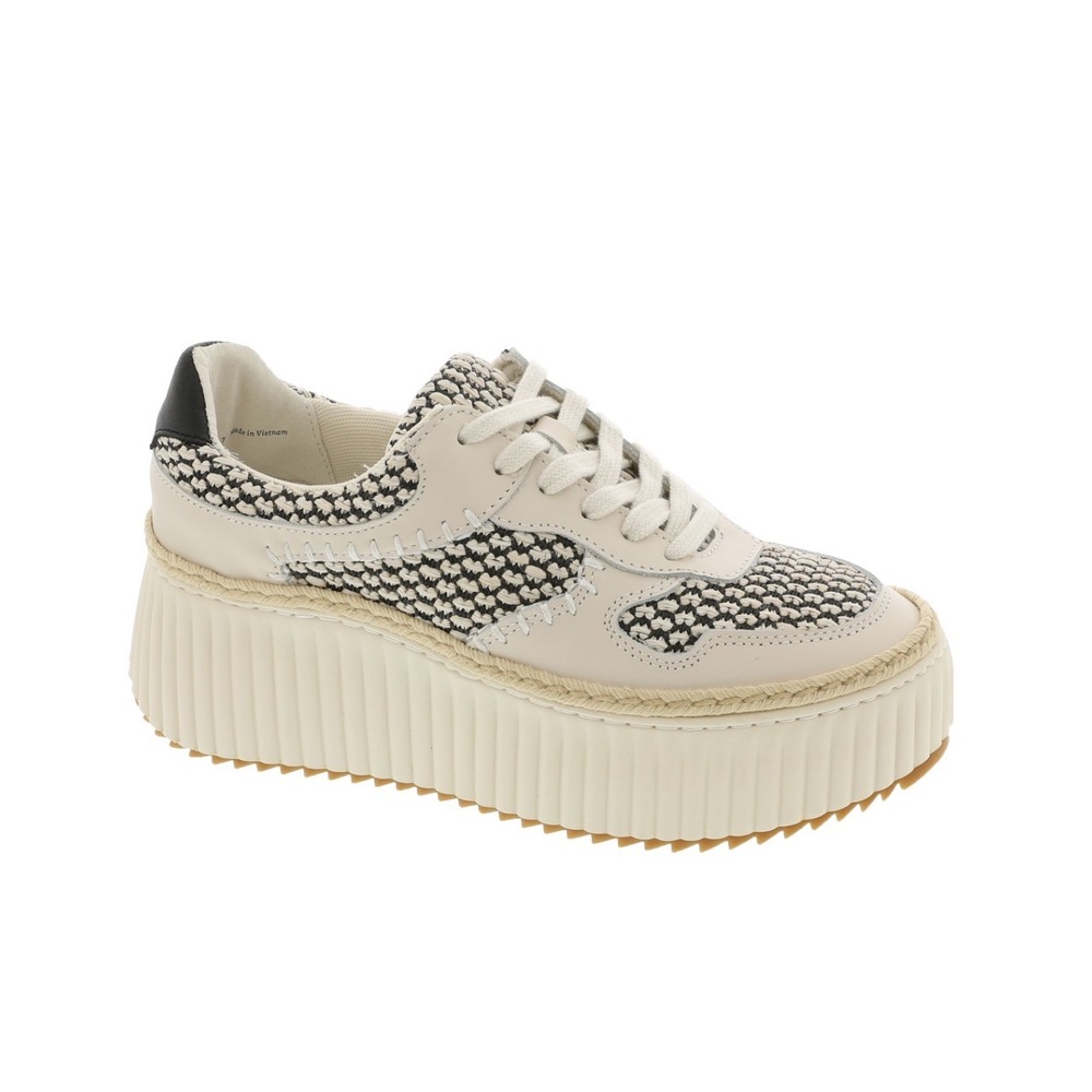 Dolce Vita Platform Sneakers Dandi Woven Rigged Leather Women's Size 6